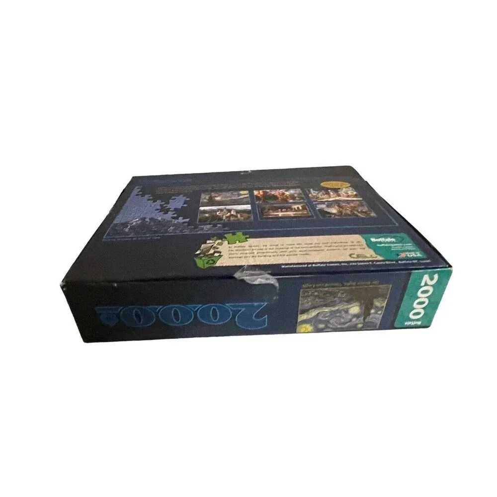 2000pc THE STARRY NIGHT JIGSAW PUZZLE Vincent Van Gogh Buffalo Games Complete
